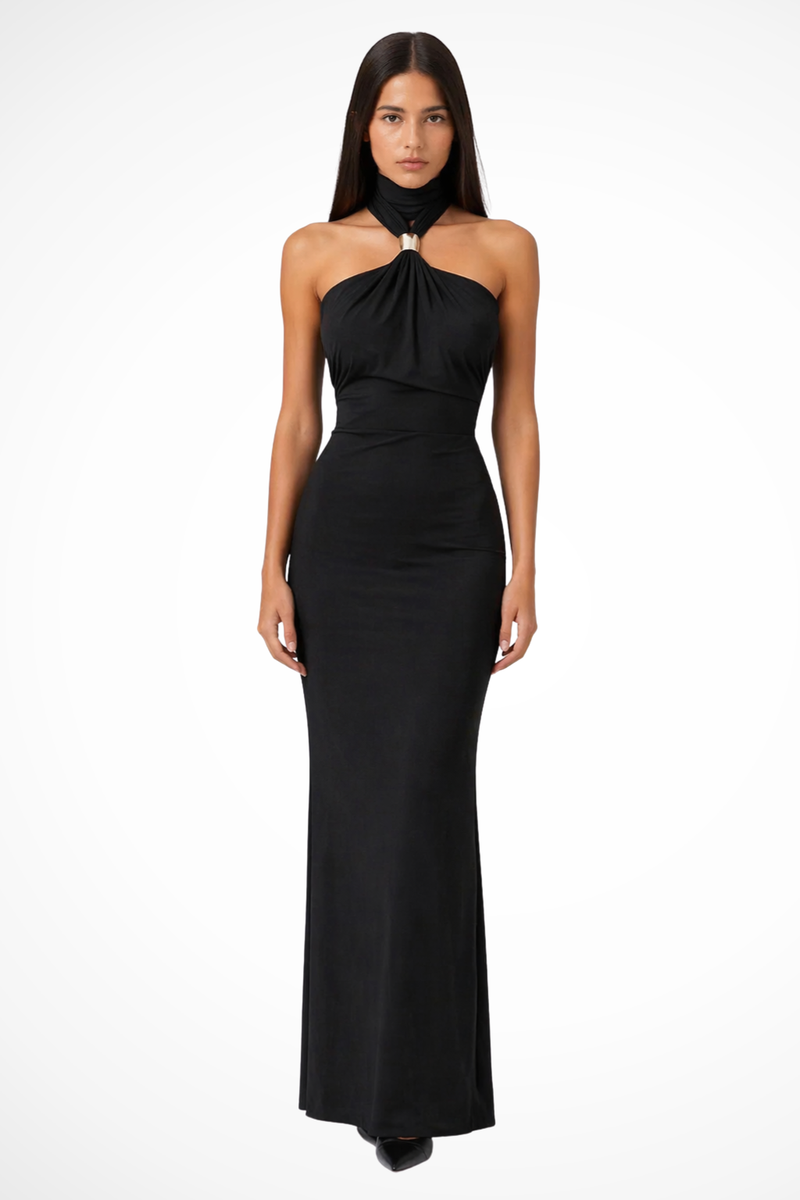 Odette Women's Maxi Dress | Halter, Fitted, Halter Neck