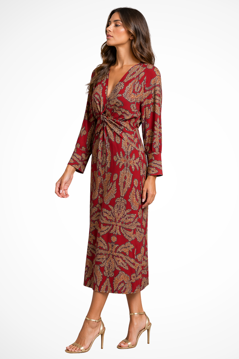 Sophie Women's Printed Midi Dress - styled view