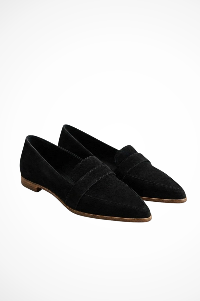 Ava Women's Suede Loafers - close-up detail