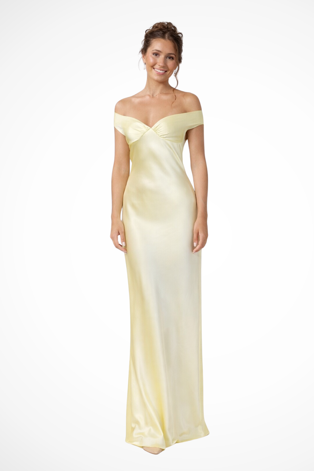 Ottilie Women's Satin Maxi Dress - front view