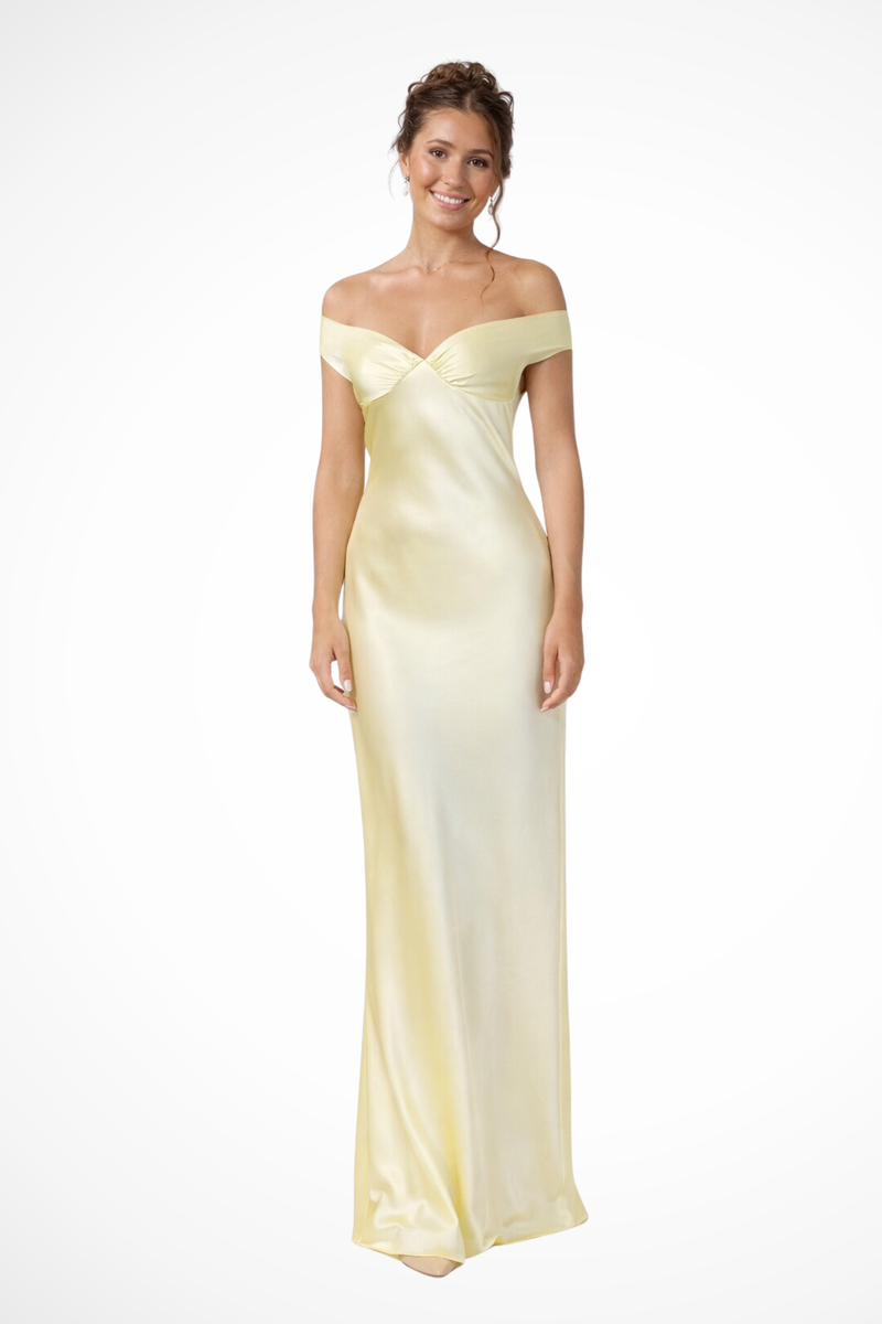 Ottilie Women's Satin Maxi Dress - front view