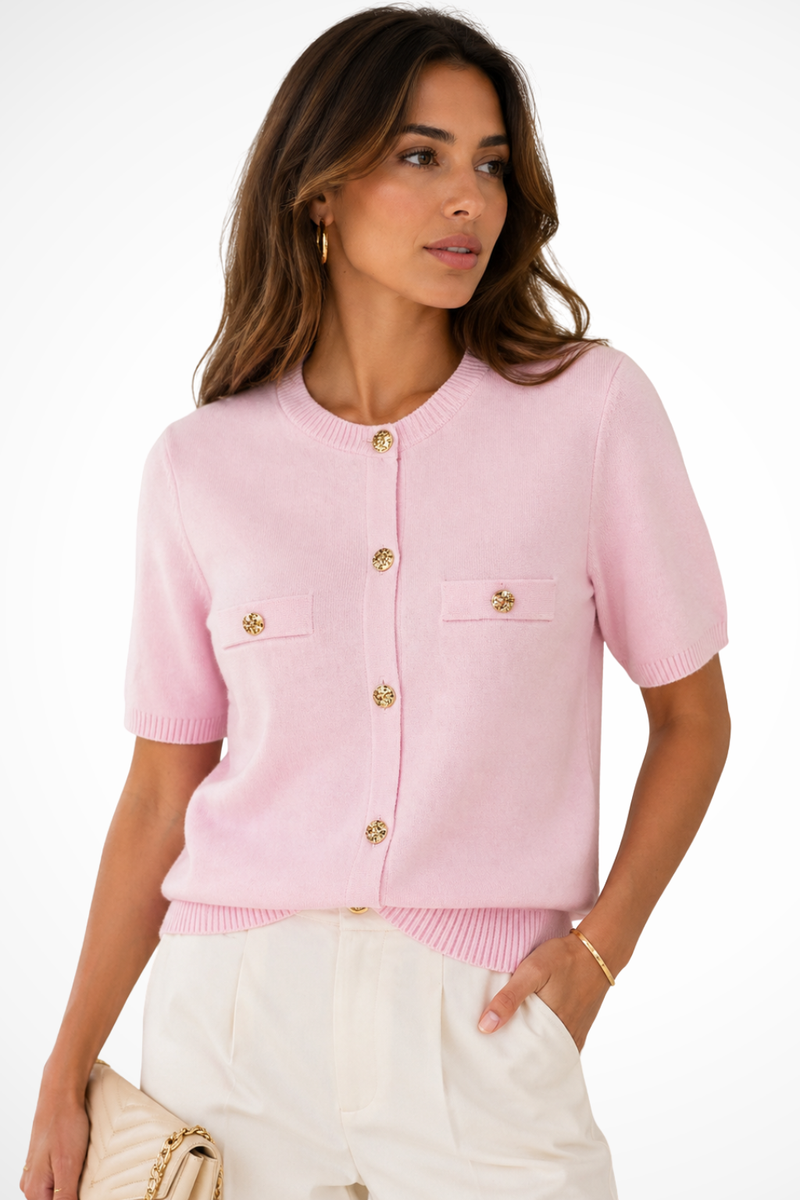 Tilda Women's Cardigan | Pocket, Knit, Round Neck