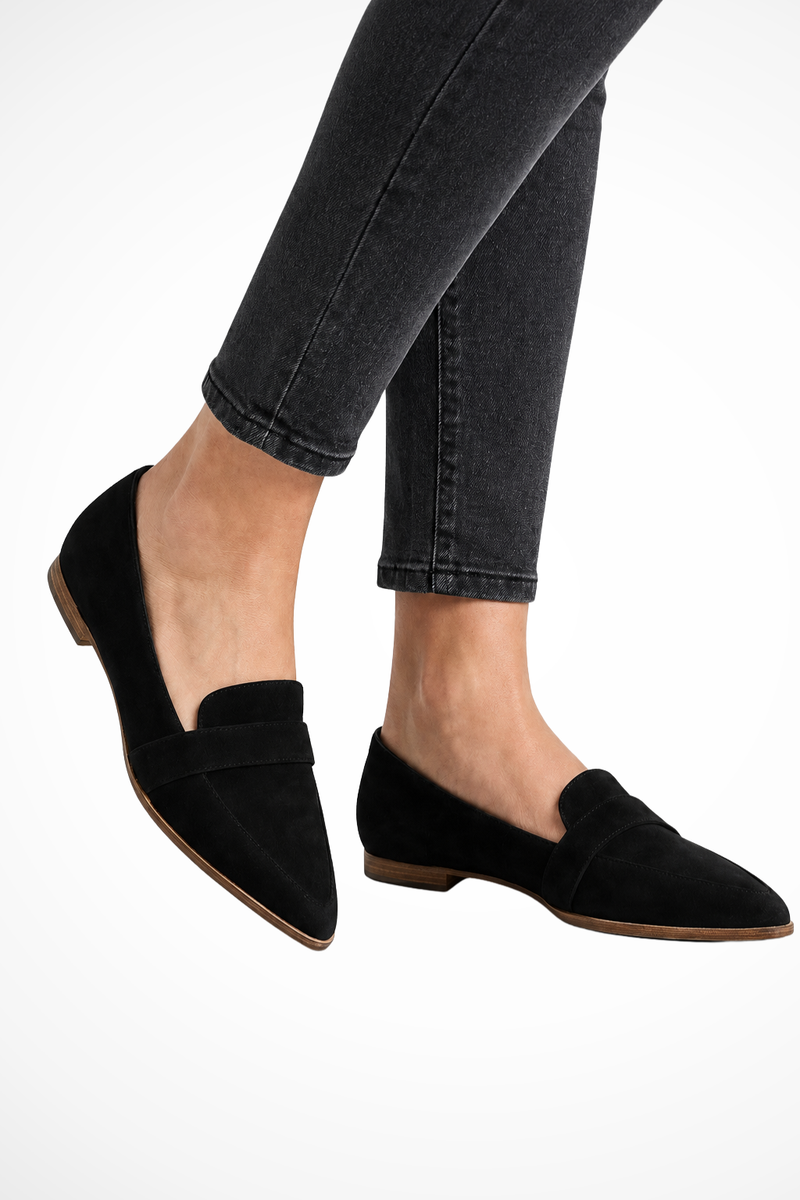 Ava Women's Suede Loafers | Pointed Toe