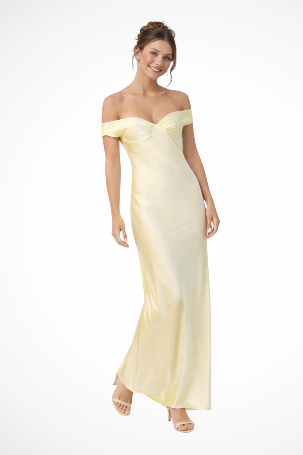 Ottilie Women's Satin Maxi Dress - fabric and finish detail