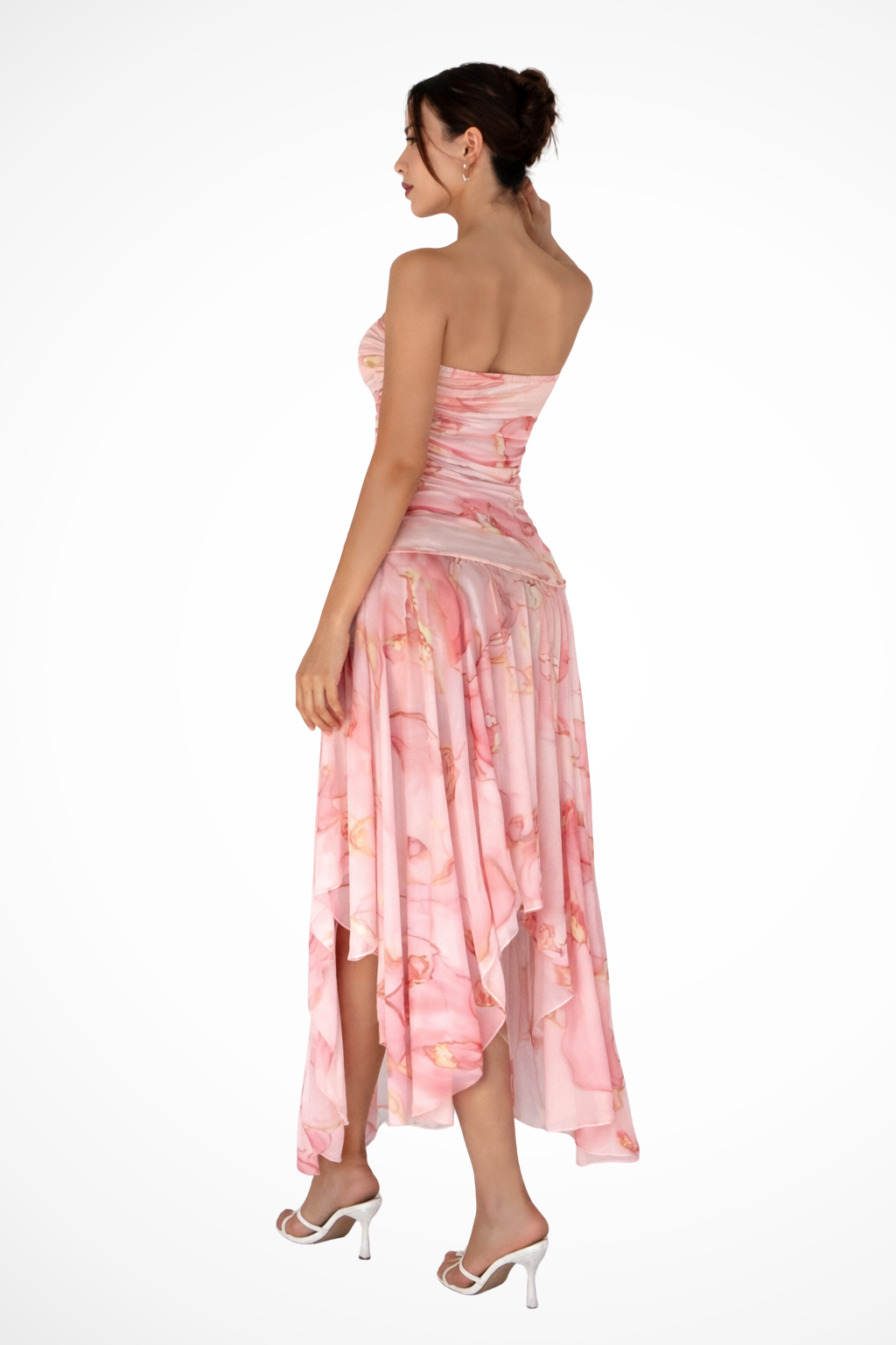 Iris Women's Floral Maxi Dress - fabric and finish detail