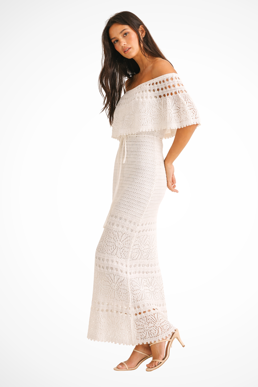 Noor Women's Crochet Maxi Dress - full-length view