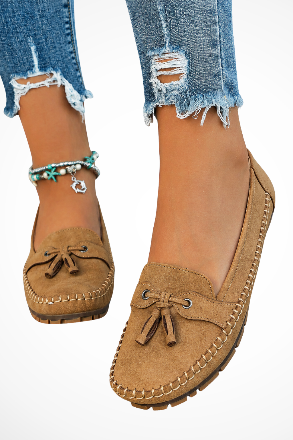 Tamsin Women's Suede Loafers - full-length view