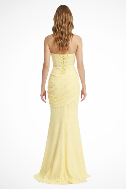 Yvette Women's Maxi Dress - fabric and finish detail