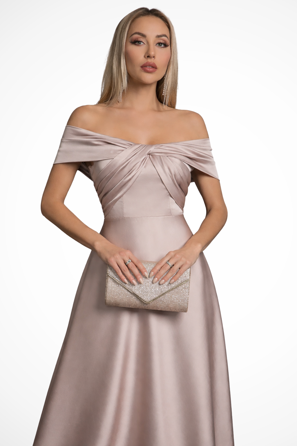 Iris Women's Pleated Maxi Dress - front view