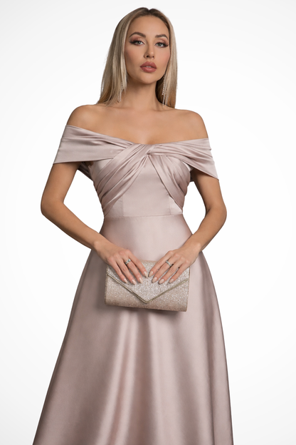 Iris Women's Pleated Maxi Dress - front view