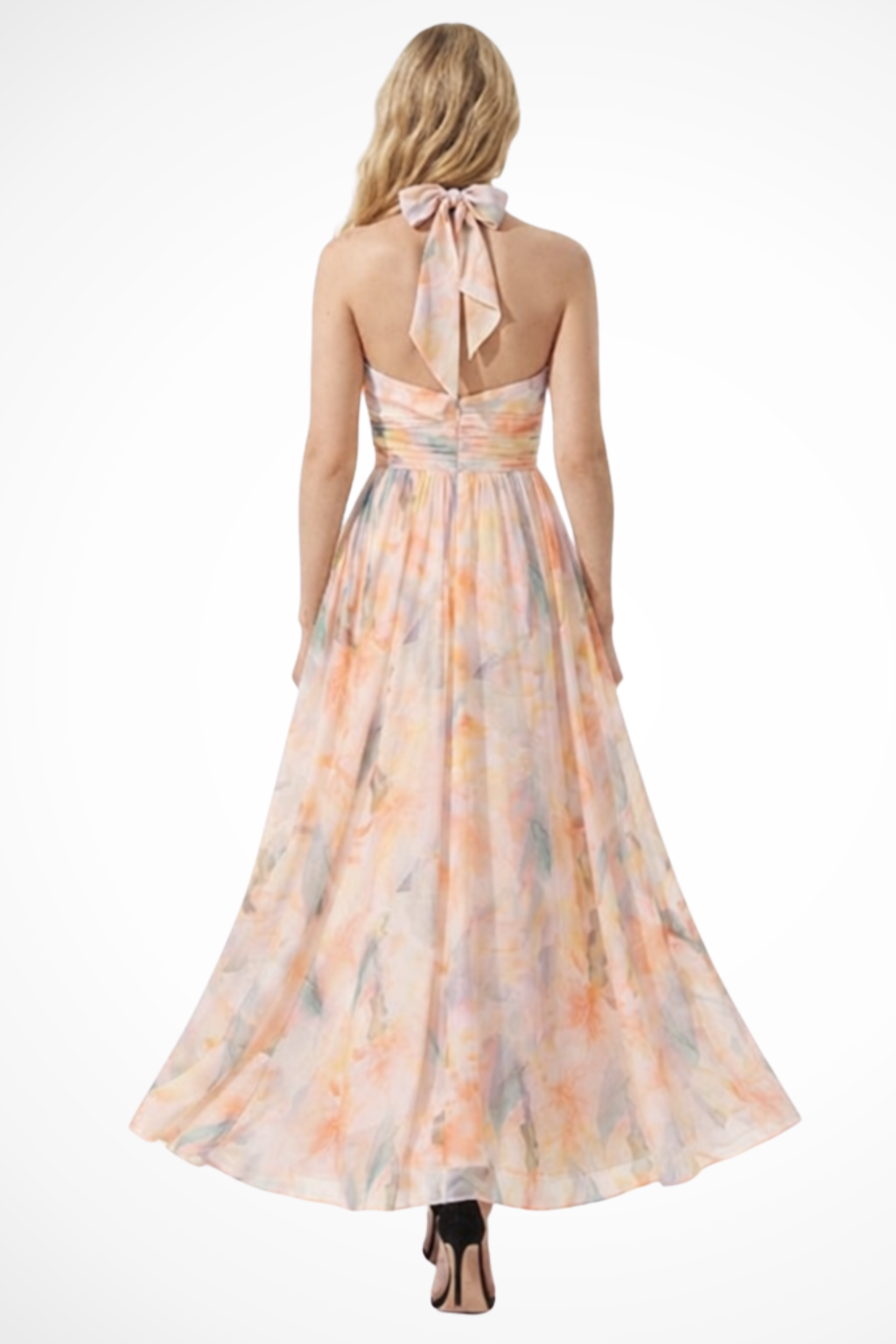 Lila Women's Floral Maxi Dress - fabric and finish detail