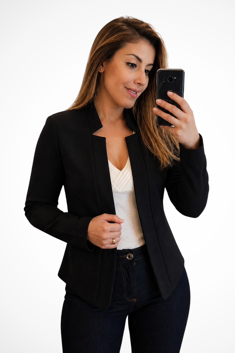 Lumi Women's Blazer | Fitted, Open Front, Long Sleeve