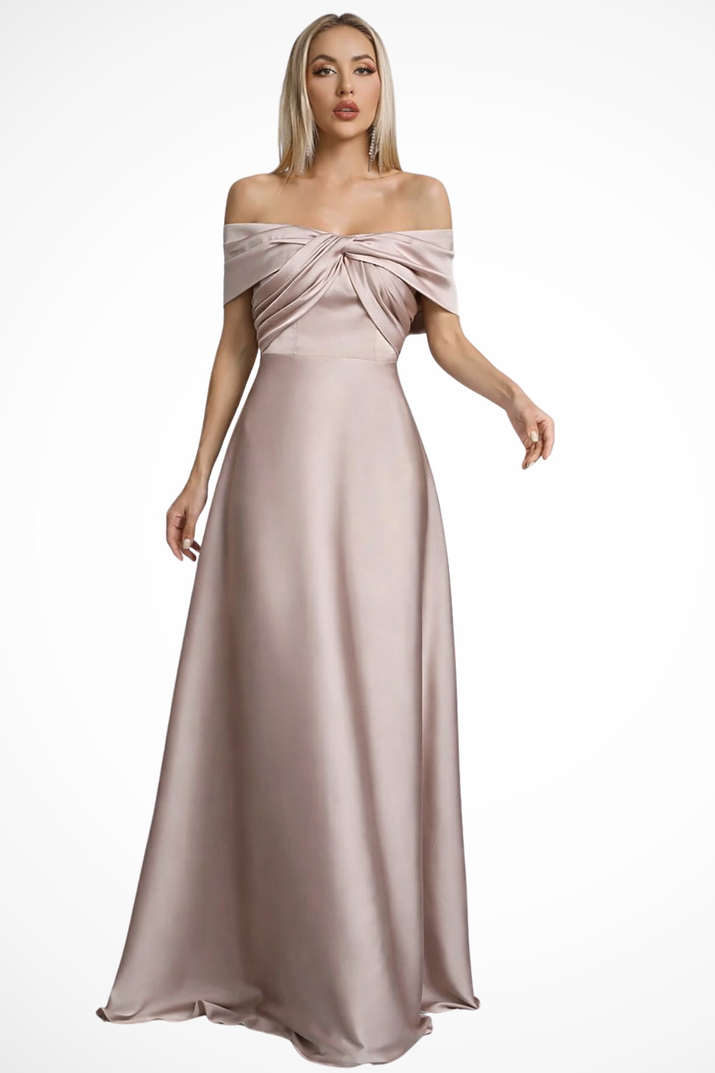 Iris Women's Pleated Maxi Dress - front view