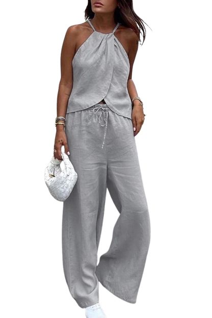 Mabel Women's Wide Leg Trousers - close-up detail
