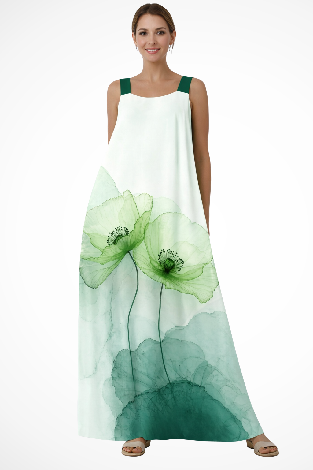 Mabel Women's Floral Maxi Dress - flat lay