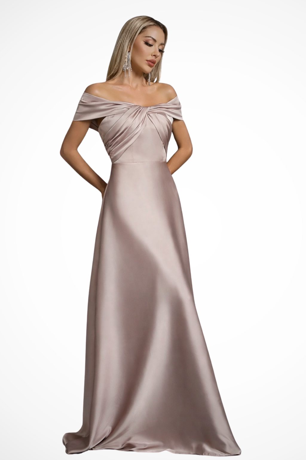 Iris Women's Pleated Maxi Dress - full-length view