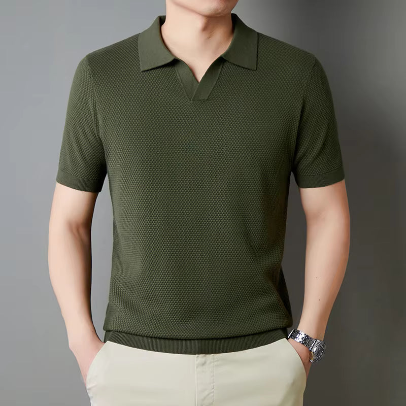 Mira Women's Knit Polo - fabric and finish detail