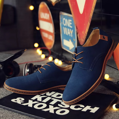 Lachlan Men's Suede Sneakers - shown in use