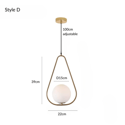 HausSphere | Elegant Minimalist Glass Pendant Light Fixture 11