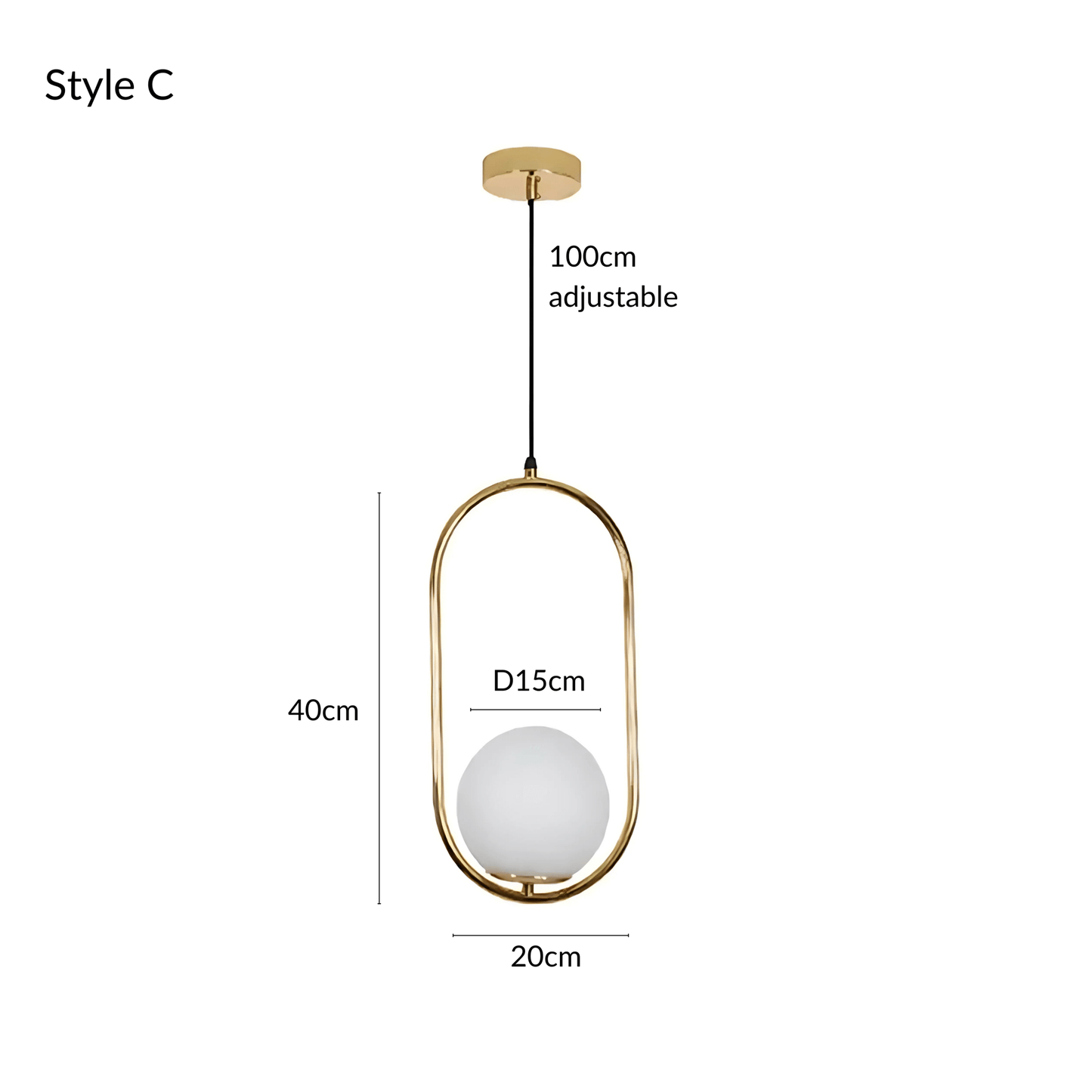 HausSphere | Elegant Minimalist Glass Pendant Light Fixture 12