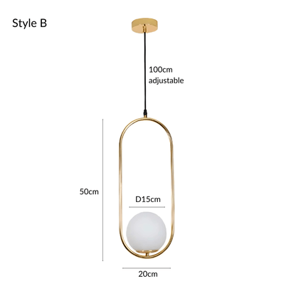 HausSphere | Elegant Minimalist Glass Pendant Light Fixture 14