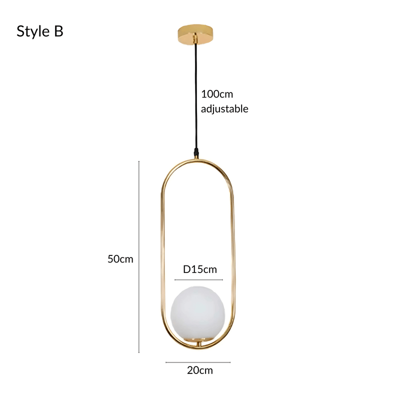 HausSphere | Elegant Minimalist Glass Pendant Light Fixture 14