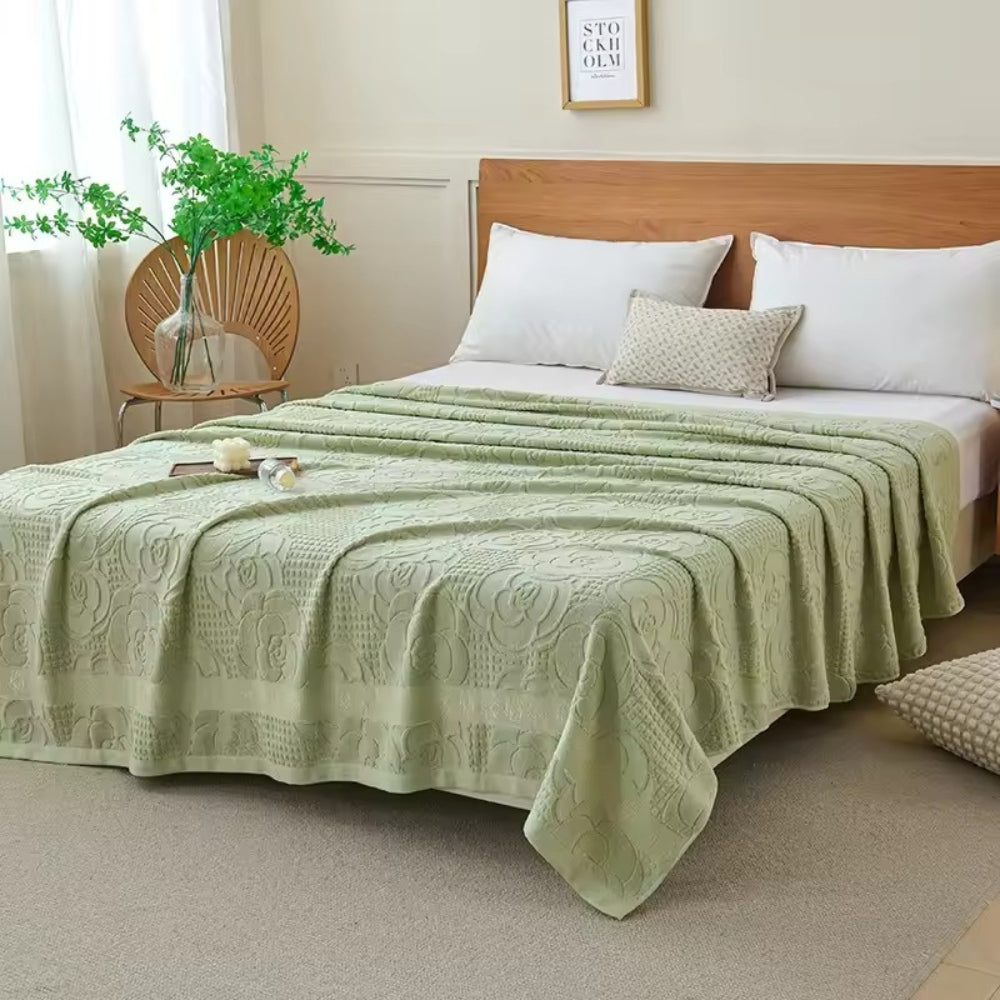 Flora Terry Cotton Weave Blanket