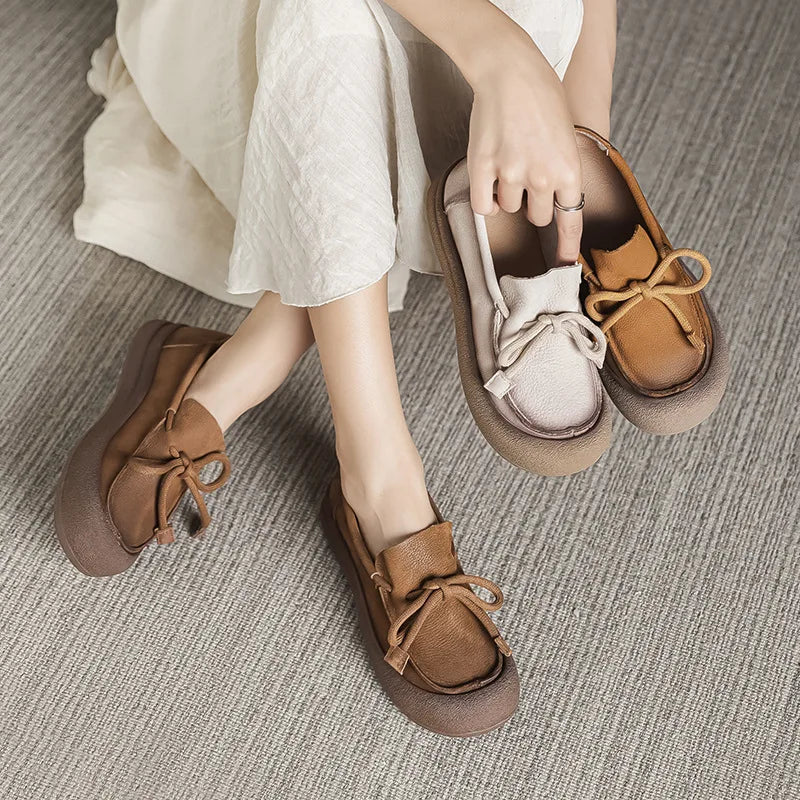 Liana Women's Suede Loafers - styled view
