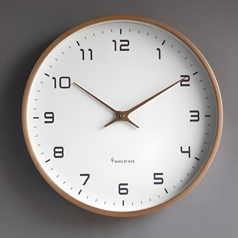 Nordic Wood Wall Clock | Minimalist Frame, Decor