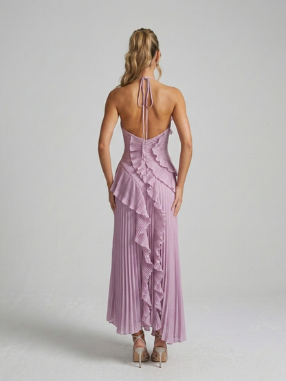 Odette Women's Asymmetric Maxi Dress - fabric and finish detail