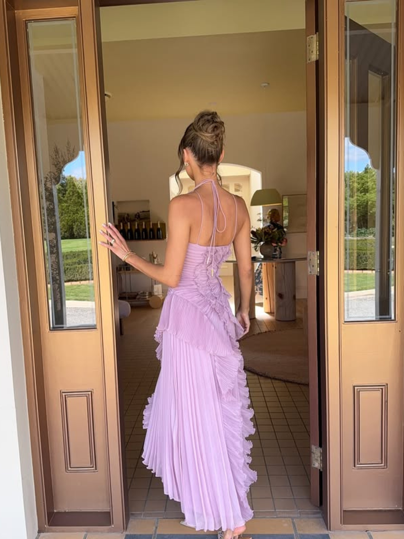 Odette Women's Asymmetric Maxi Dress - shown in use
