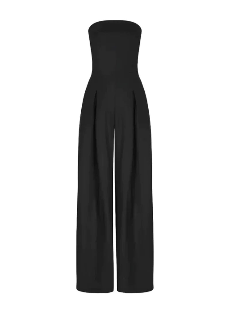 Elsie Women's Wide Leg Jumpsuit - flat lay