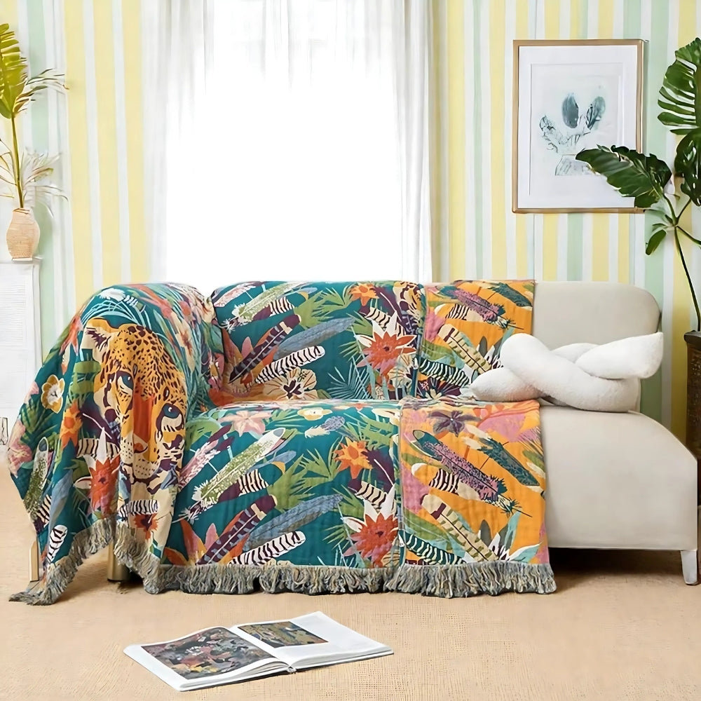 Jungle Adventure Kids Cotton Blanket