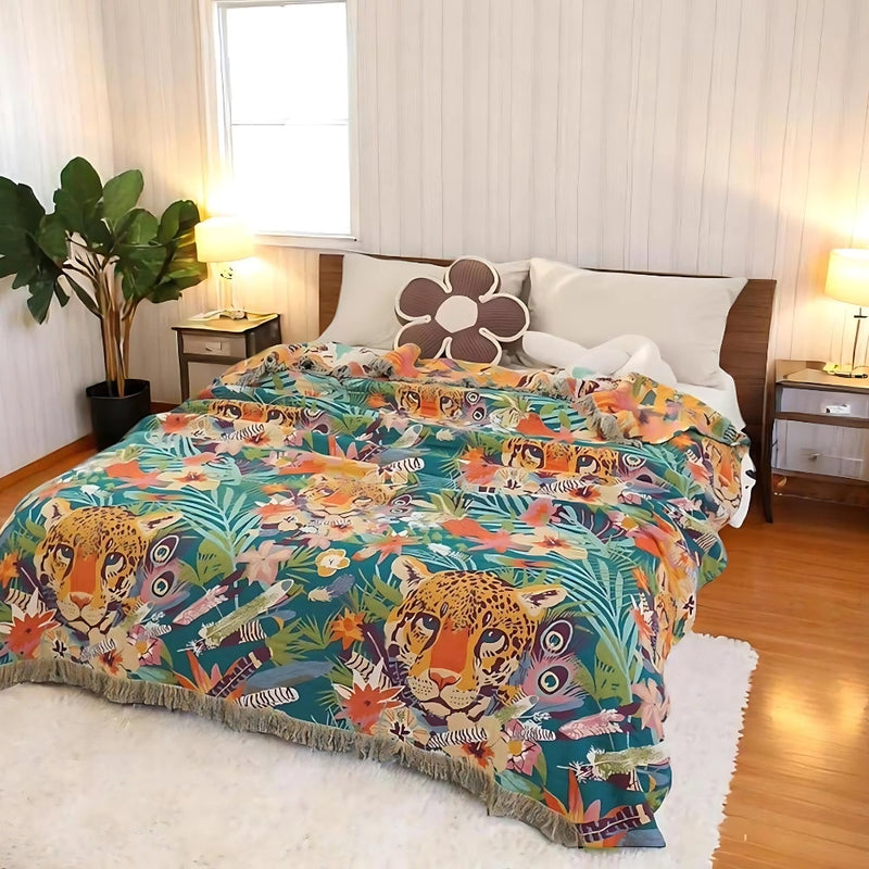 Jungle Adventure Kids Cotton Blanket