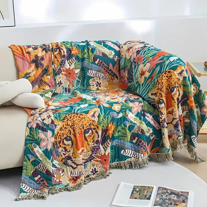 Jungle Adventure Kids Cotton Blanket