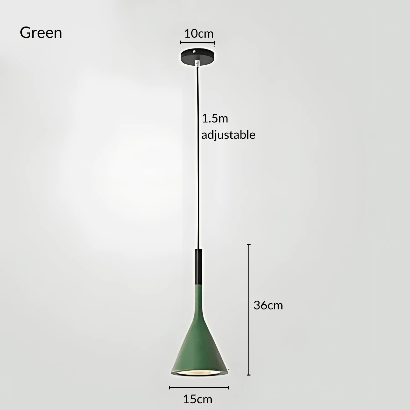 KaliyahGlow | Vibrant Modern Cone Kitchen Pendant Lighting Fixture 12