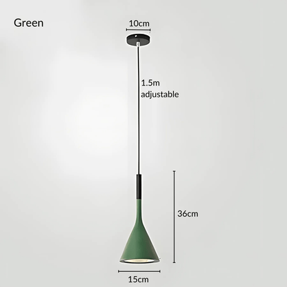 KaliyahGlow | Vibrant Modern Cone Kitchen Pendant Lighting Fixture 12