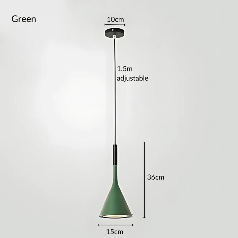 KaliyahGlow | Vibrant Modern Cone Kitchen Pendant Lighting Fixture 12