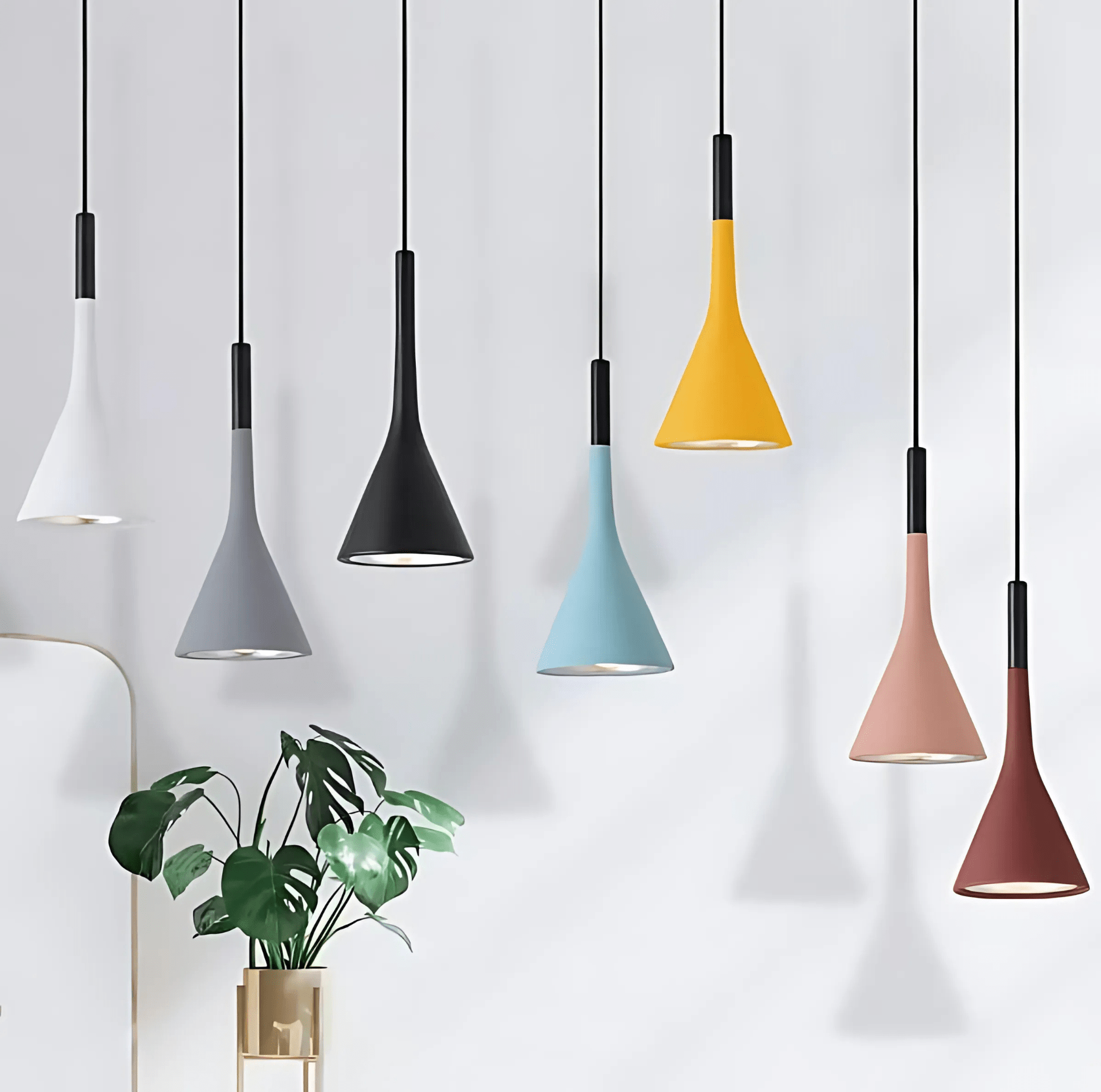 KaliyahGlow | Vibrant Modern Cone Kitchen Pendant Lighting Fixture 7