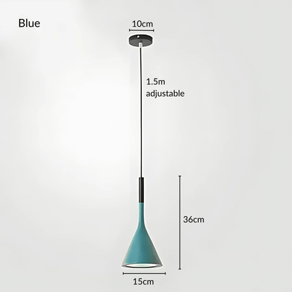 KaliyahGlow | Vibrant Modern Cone Kitchen Pendant Lighting Fixture 9