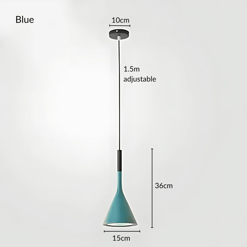 KaliyahGlow | Vibrant Modern Cone Kitchen Pendant Lighting Fixture 9