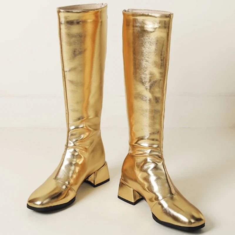 Kira Women's Knee High Boots | Waterproof, Low Heeled Party Footwear 0