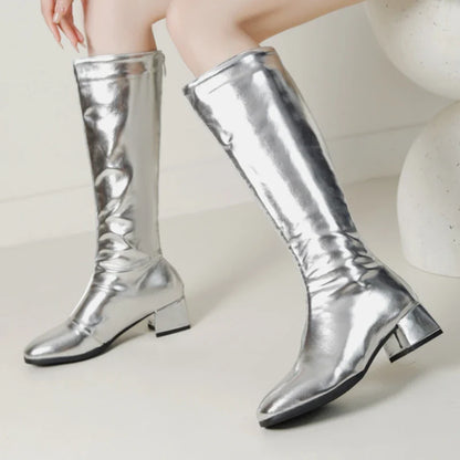 Kira Women's Knee High Boots | Waterproof, Low Heeled Party Footwear 1