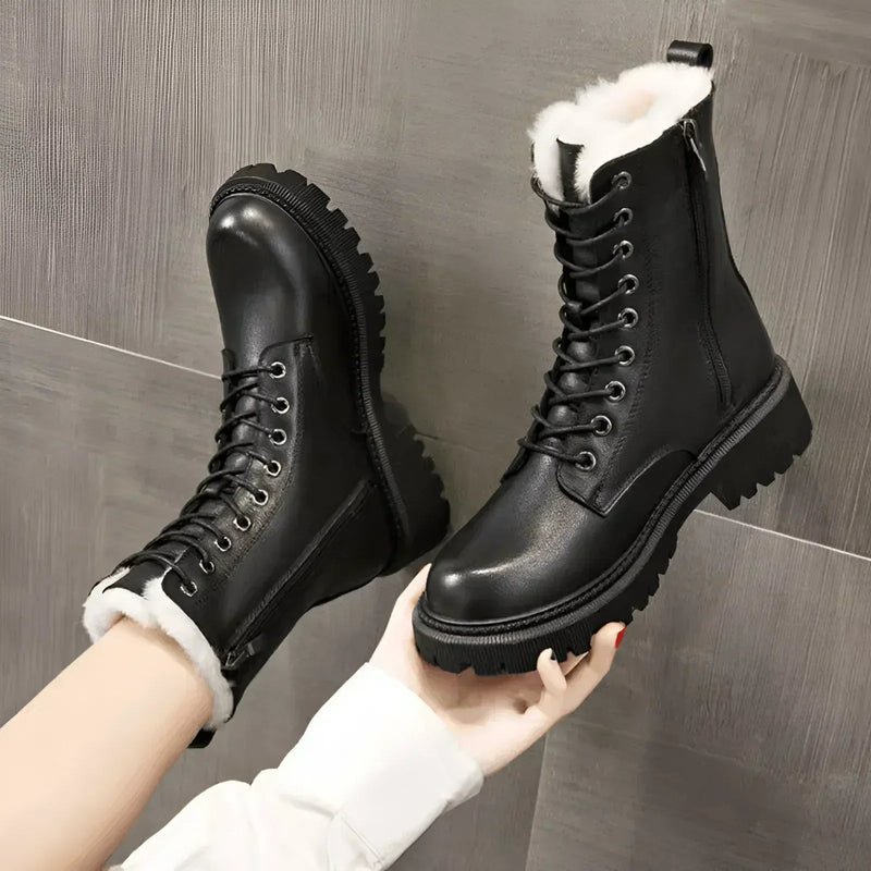 Sable Women's Ankle Boots | Leather, Lace, Zipper