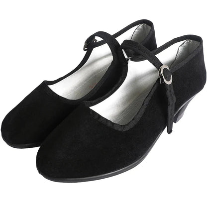 Nadia Women's Pumps - fabric and finish detail