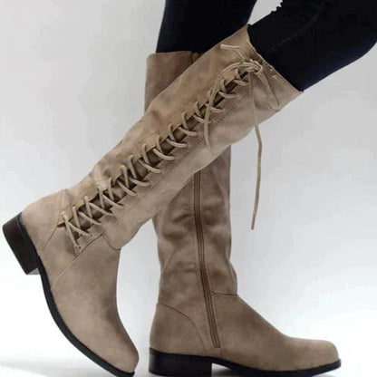 Tilda Women's Knee-high Boots - fabric and finish detail