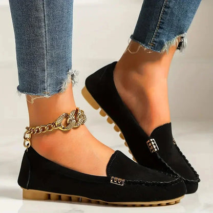 Rhea Women's Loafers - fabric and finish detail