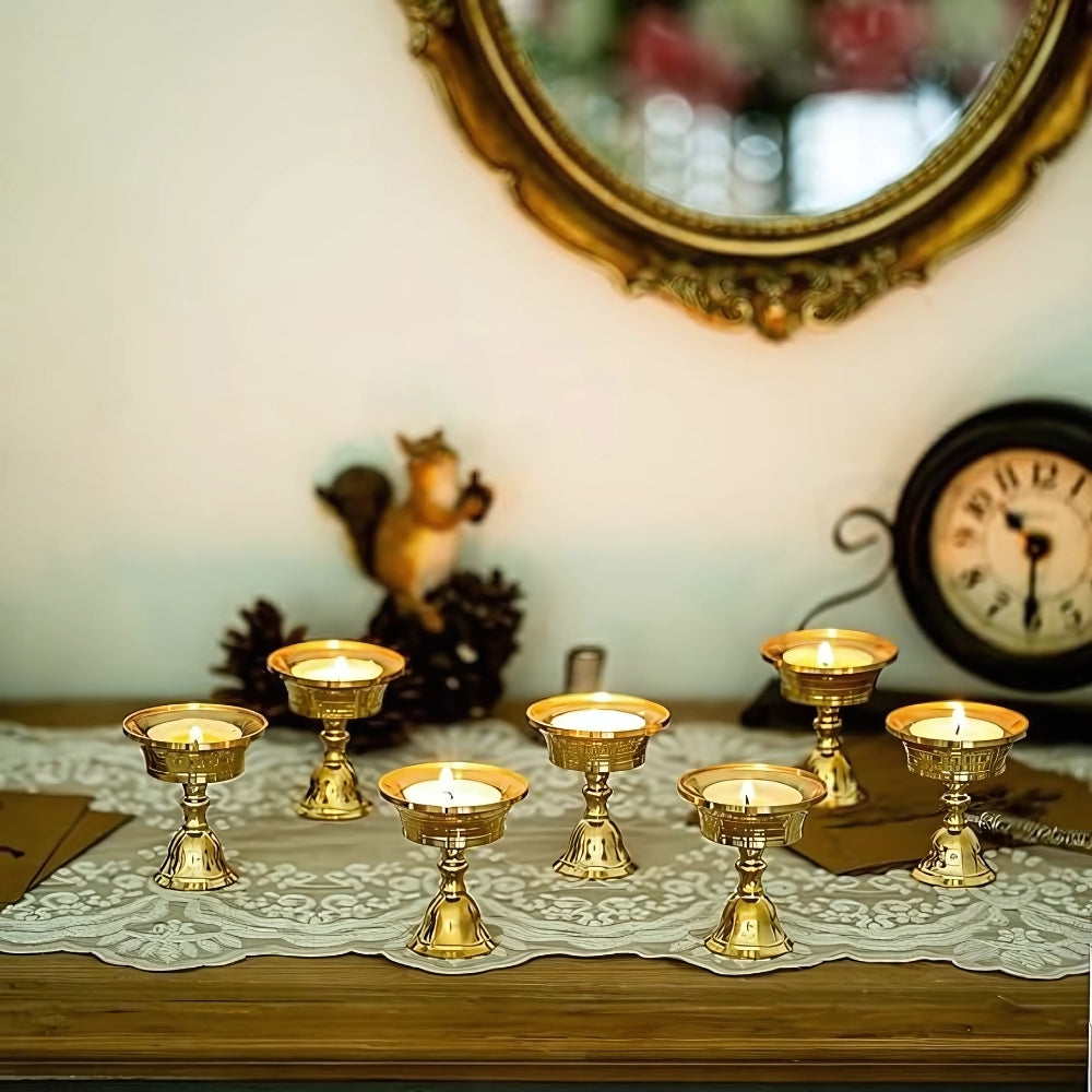 Vintage Copper Cup Candle Holder