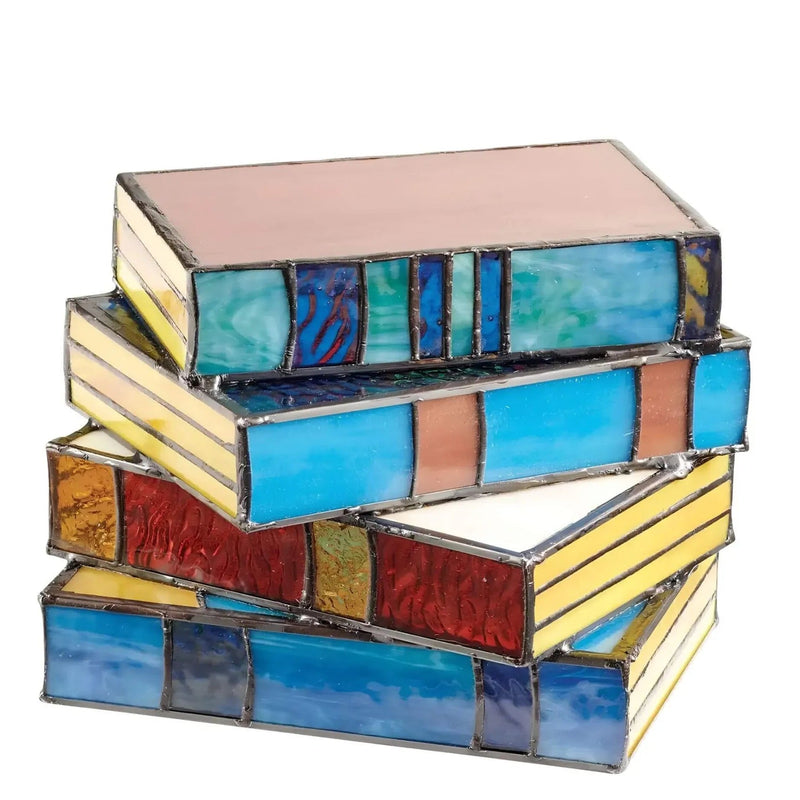 LiteraryGlow | Charming Handcrafted Stained Glass Table Lamp 2