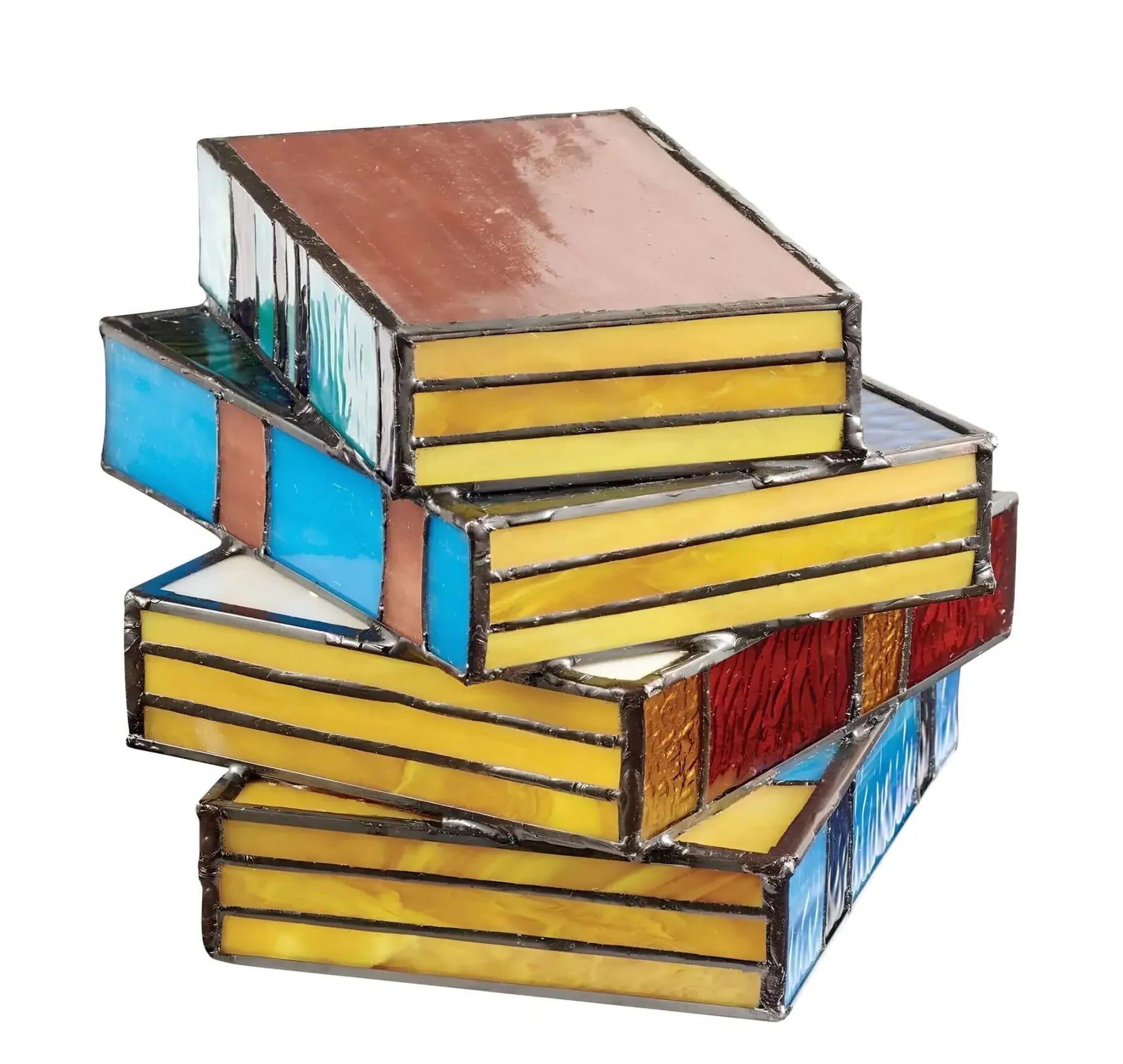 LiteraryGlow | Charming Handcrafted Stained Glass Table Lamp 3
